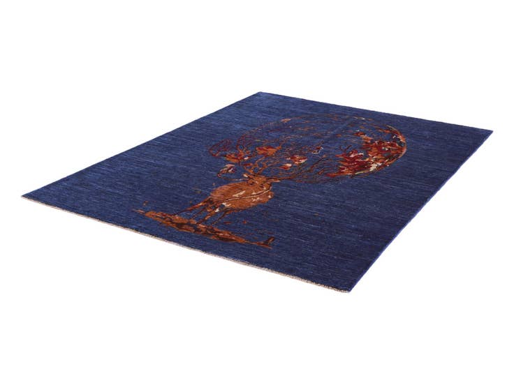 Detail image of 4' 11 x 6' 6 Hand Knotted Modern Ziegler Rug