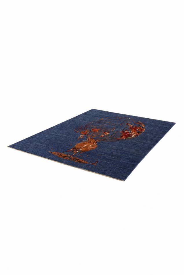Detail image of 4' 11 x 6' 6 Hand Knotted Modern Ziegler Rug