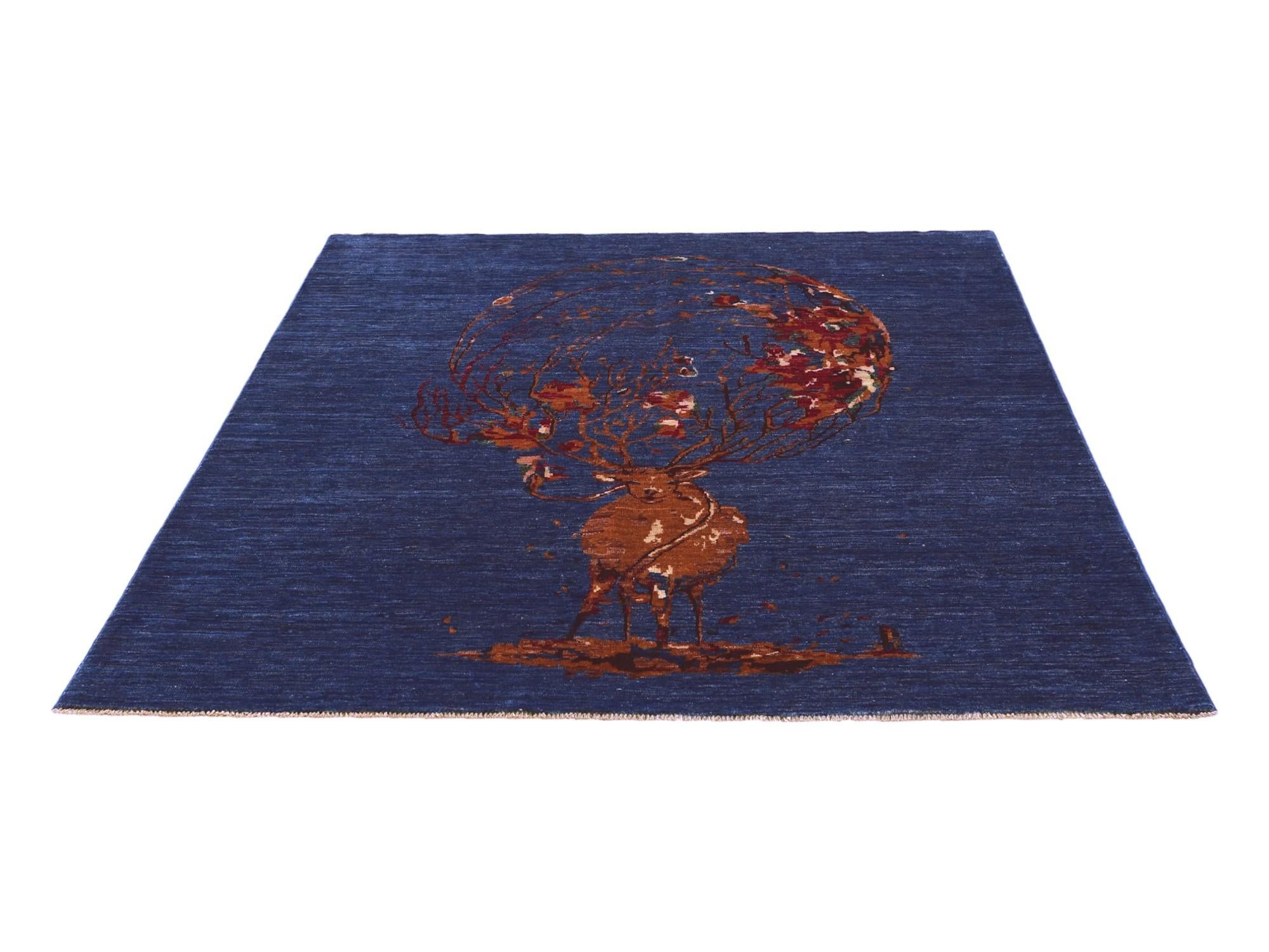 4' 11 x 6' 6 Hand Knotted Modern Ziegler Rug
