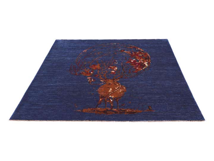 4' 11 x 6' 6 Hand Knotted Modern Ziegler Rug