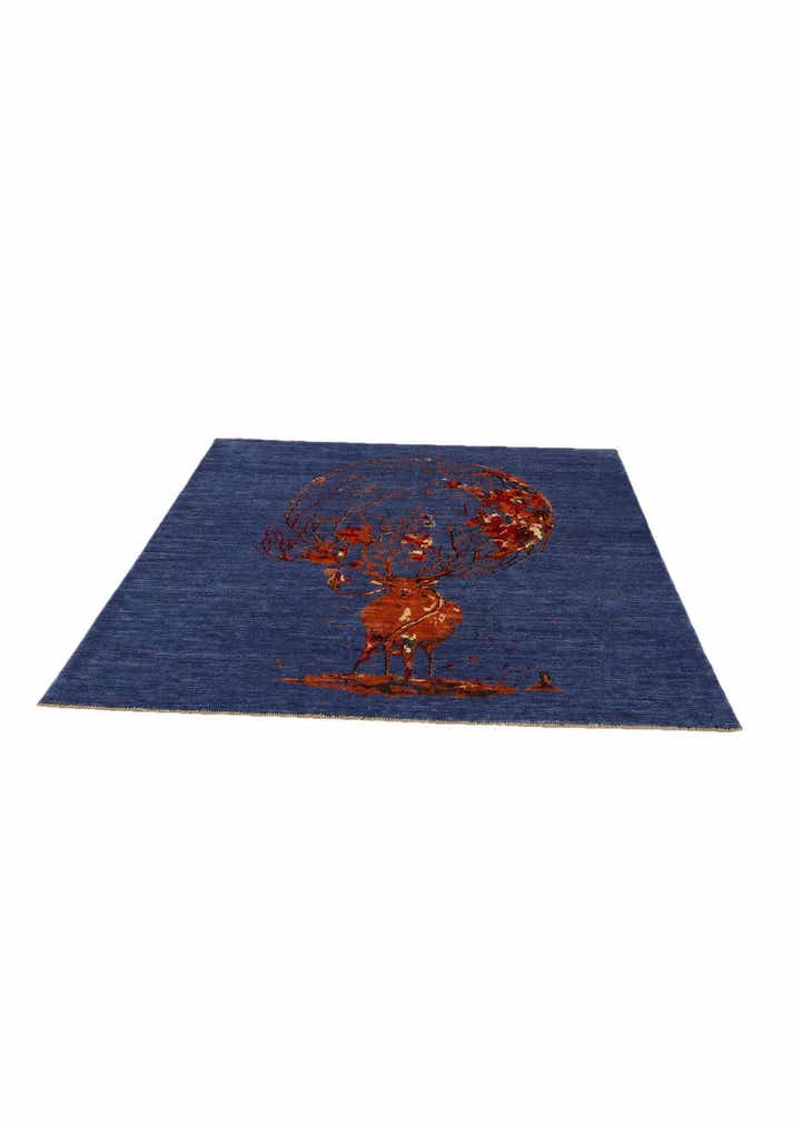 4' 11 x 6' 6 Hand Knotted Modern Ziegler Rug