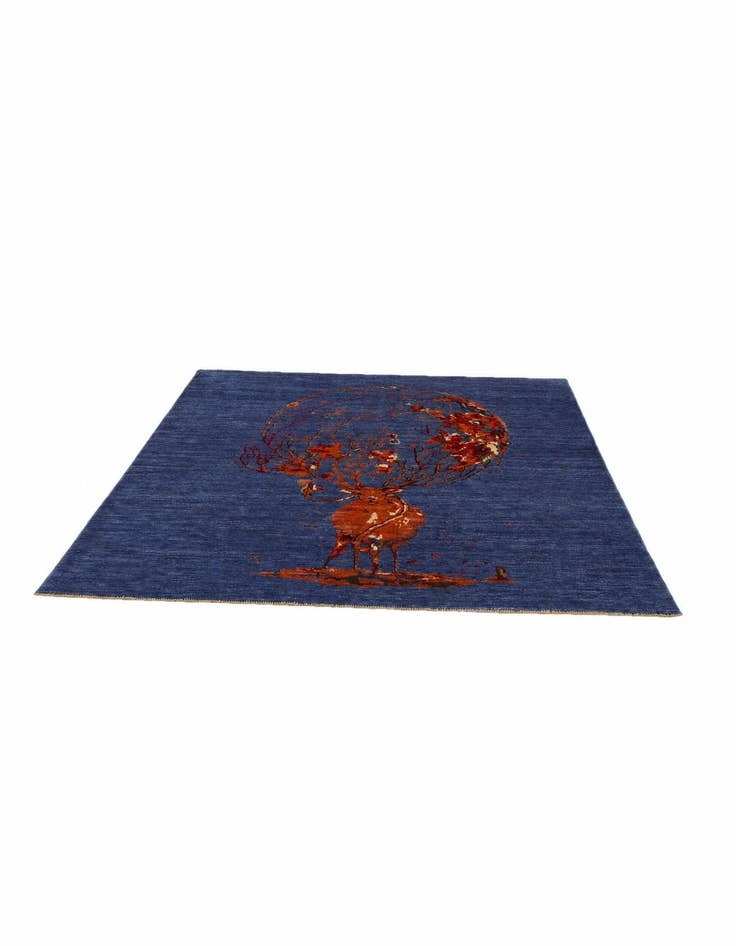 Detail image of 4' 11 x 6' 6 Hand Knotted Modern Ziegler Rug