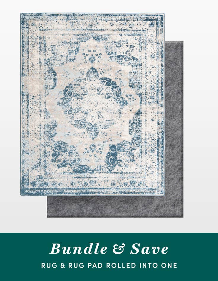 Detail image of 7' 10 x 10' Monte Carlo Rug With Pad Bundle