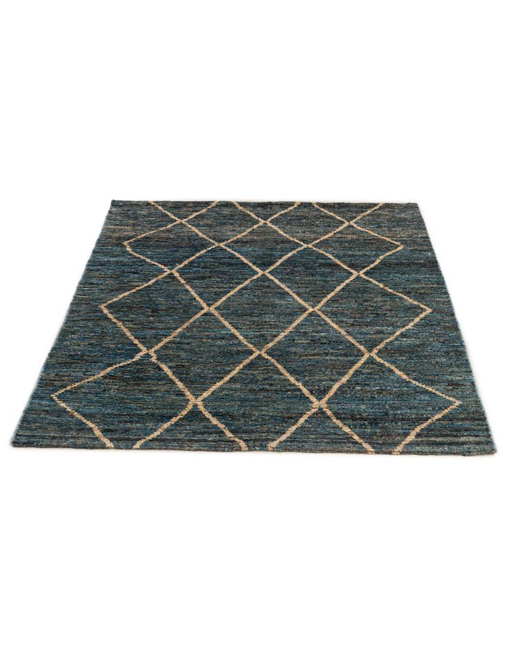 Detail image of 4' 10 x 5' 11 Hand Knotted Moroccan Wool Rug