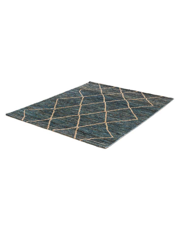 4' 10 x 5' 11 Hand Knotted Moroccan Wool Rug