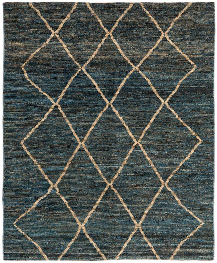 Detail image of 4' 10 x 5' 11 Hand Knotted Moroccan Wool Rug