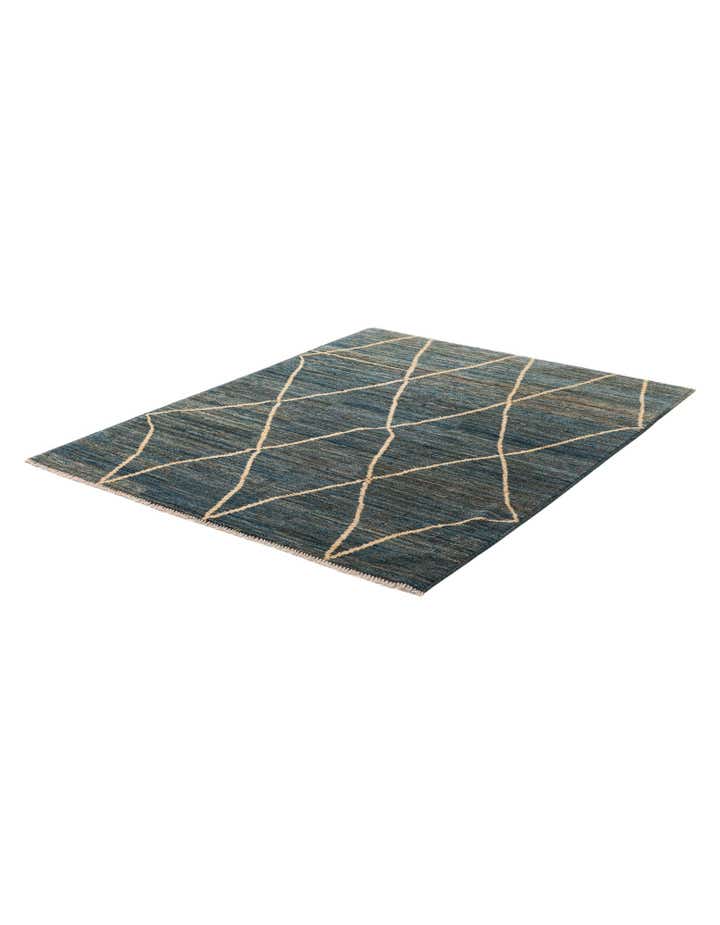 5' 2 x 6' 7 Hand Knotted Moroccan Wool Rug
