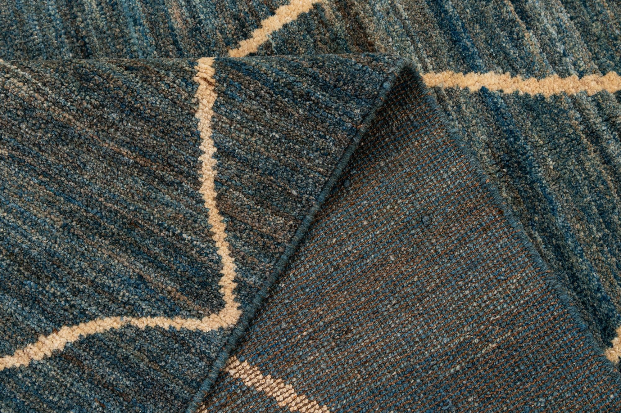 5' 2 x 6' 7 Hand Knotted Moroccan Wool Rug