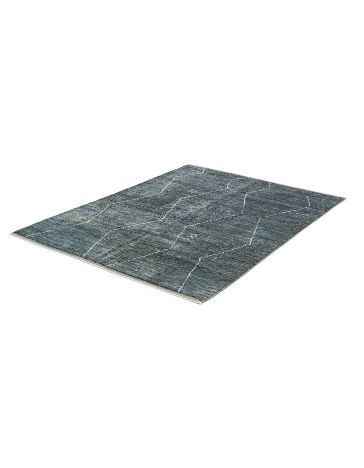 Detail image of 4' 5 x 6' 7 Hand Knotted Moroccan Wool Rug