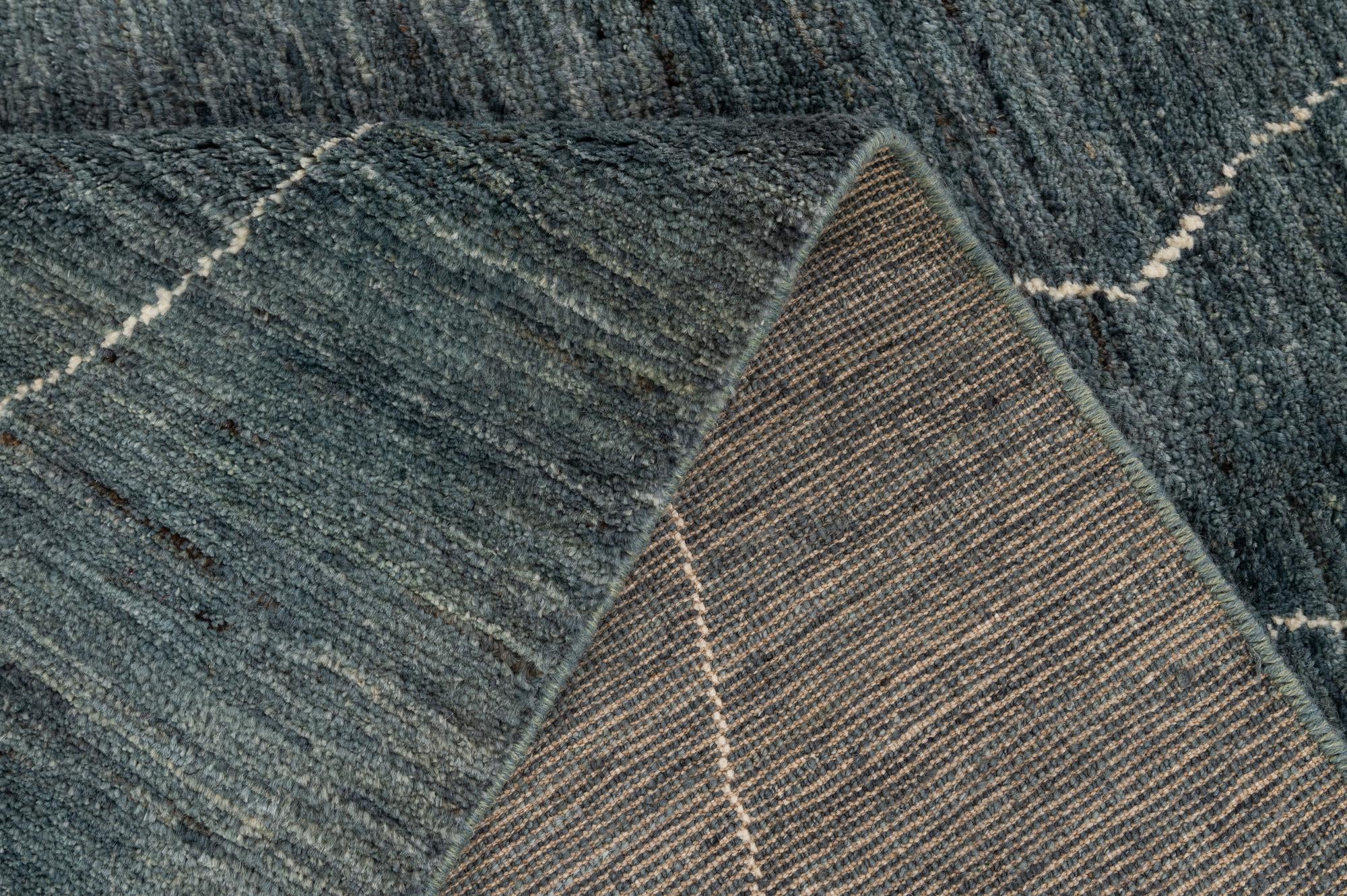 4' 5 x 6' 7 Hand Knotted Moroccan Wool Rug