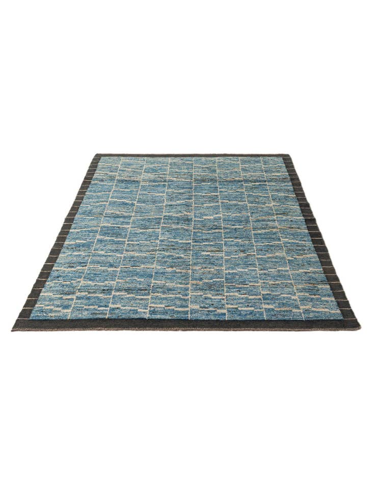 Detail image of 5' 6 x 8' 2 Hand Knotted Moroccan Wool Rug