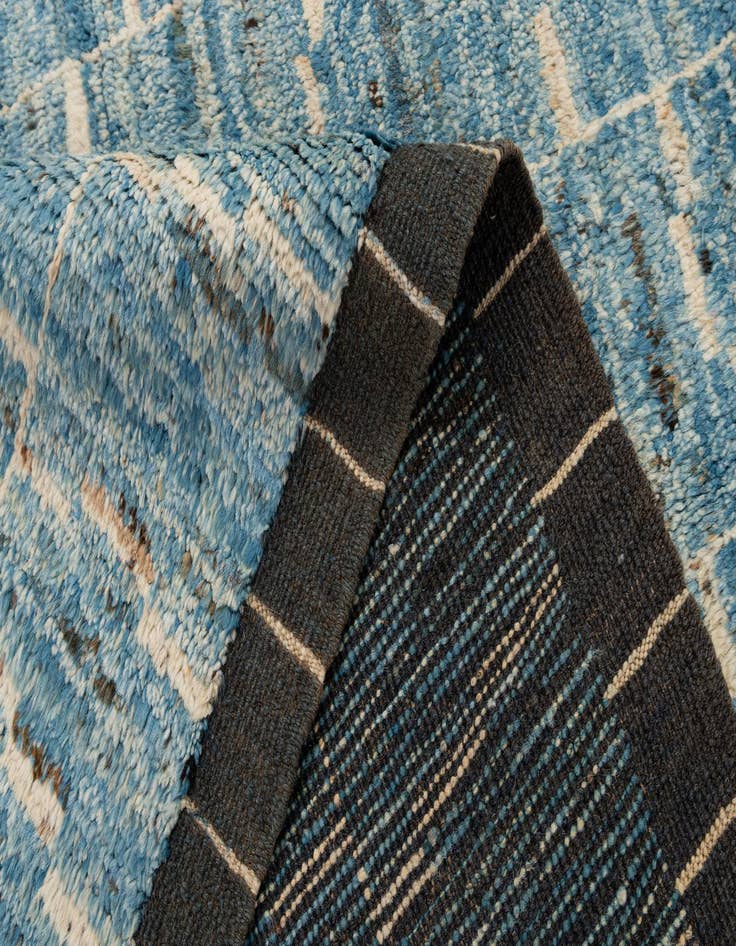 Detail image of 5' 6 x 8' 2  Hand Knotted Moroccan Wool Rug