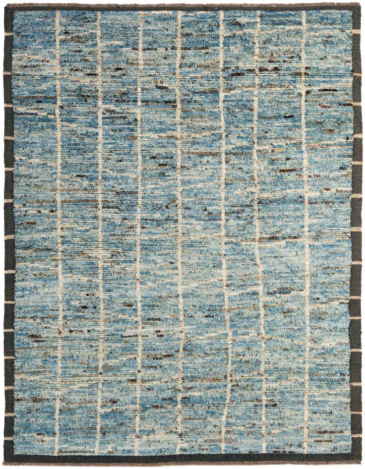 Detail image of 5' 9 x 7' 6 Hand Knotted Moroccan Wool Rug