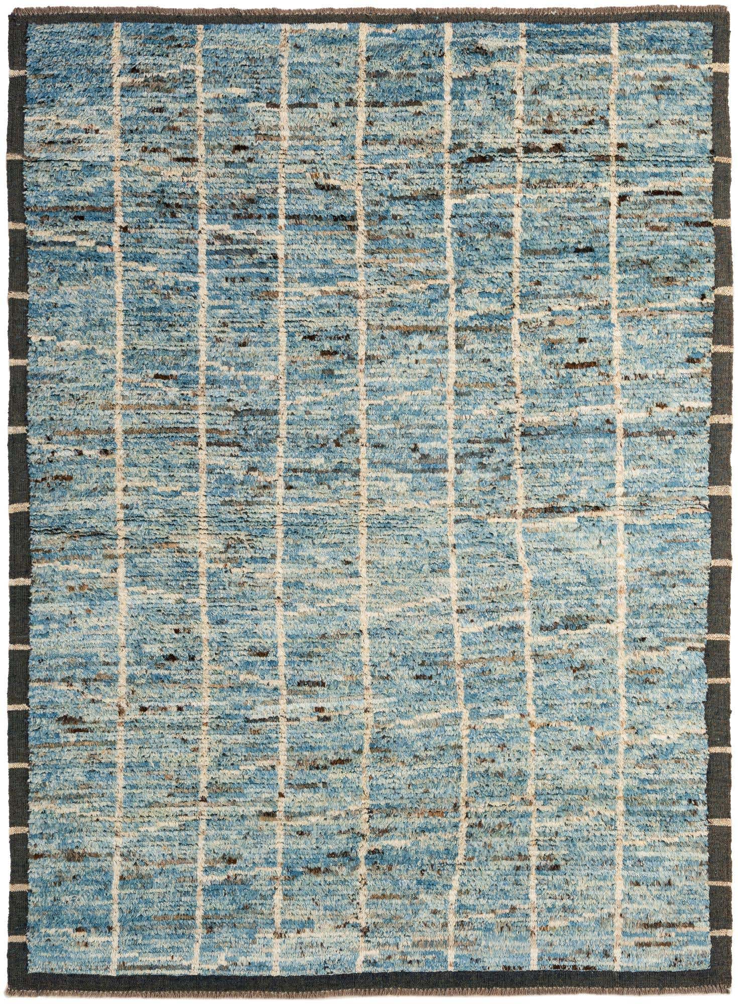 5' 9 x 7' 6 Hand Knotted Moroccan Wool Rug