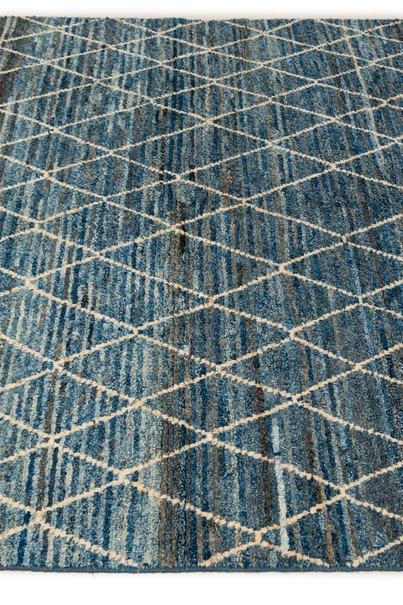 5' 6 x 7' 5 Hand Knotted Moroccan Wool Rug