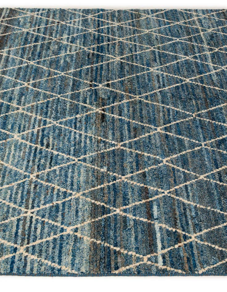 Detail image of 5' 6 x 7' 5  Hand Knotted Moroccan Wool Rug