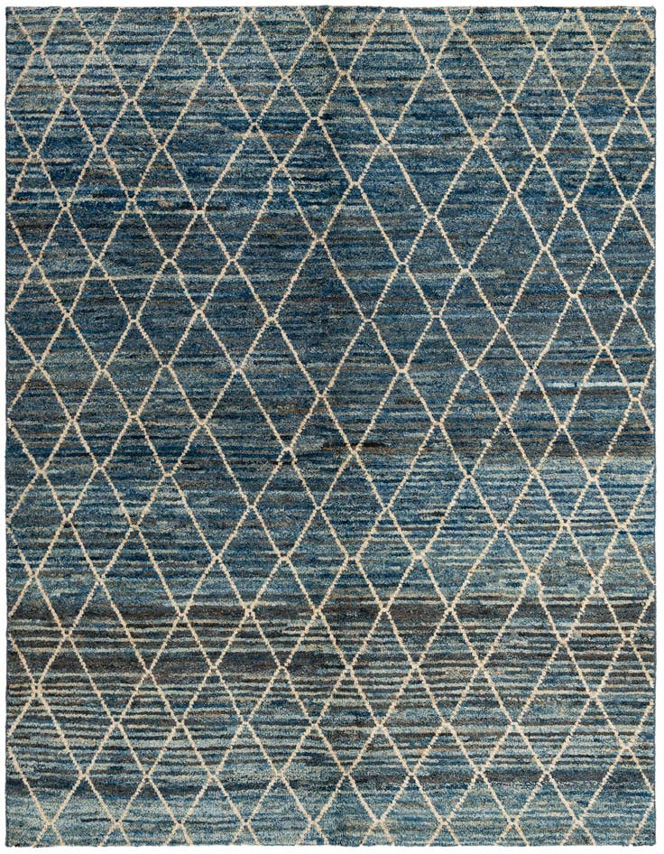 Detail image of 5' 6 x 7' 5 Hand Knotted Moroccan Wool Rug