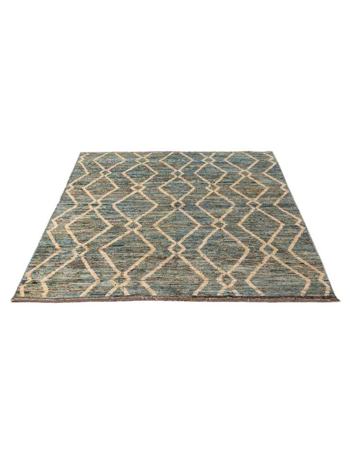6' x 7' 11 Hand Knotted Moroccan Wool Rug