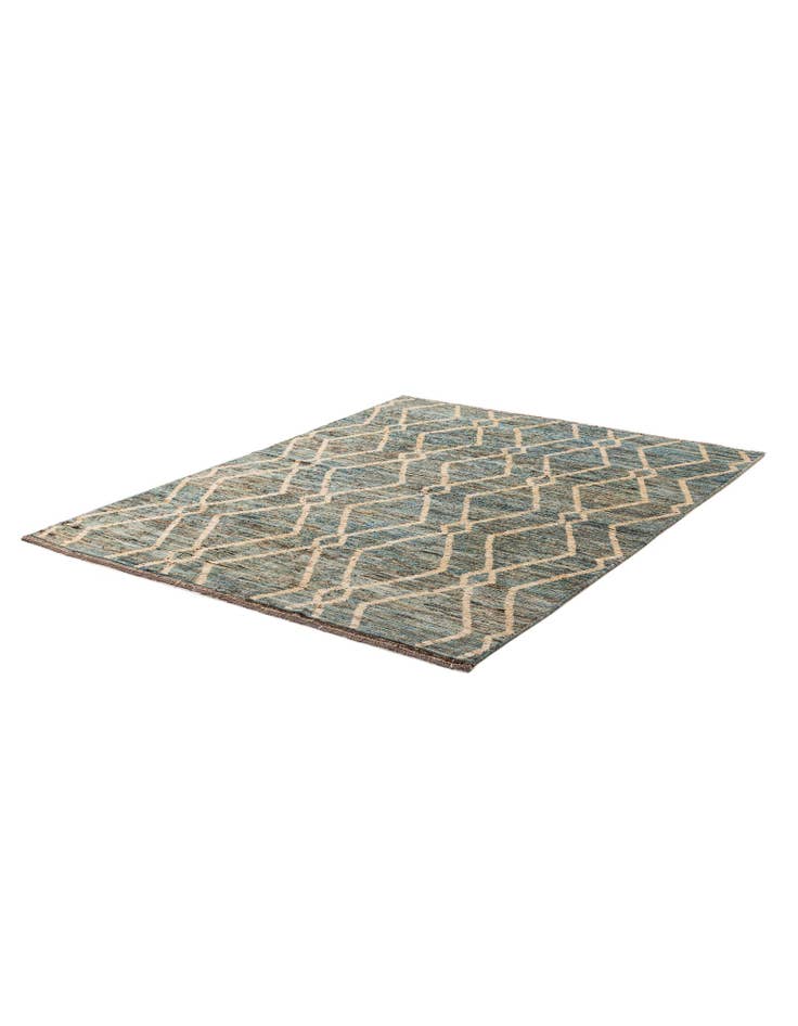 Detail image of 6' x 7' 11  Hand Knotted Moroccan Wool Rug