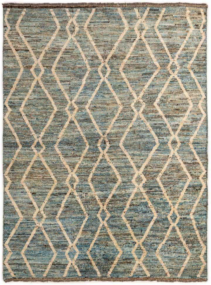 6' x 7' 11 Hand Knotted Moroccan Wool Rug