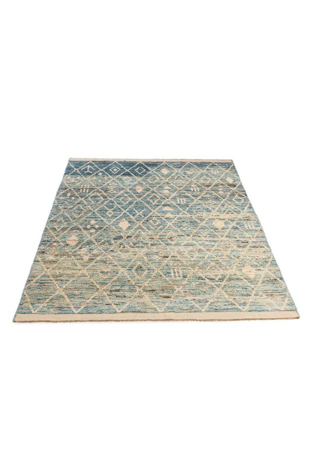 Detail image of 6' 6 x 9' 7 Hand Knotted Moroccan Wool Rug