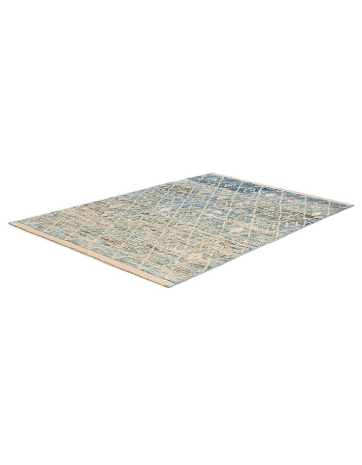 Detail image of 6' 6 x 9' 7 Hand Knotted Moroccan Wool Rug