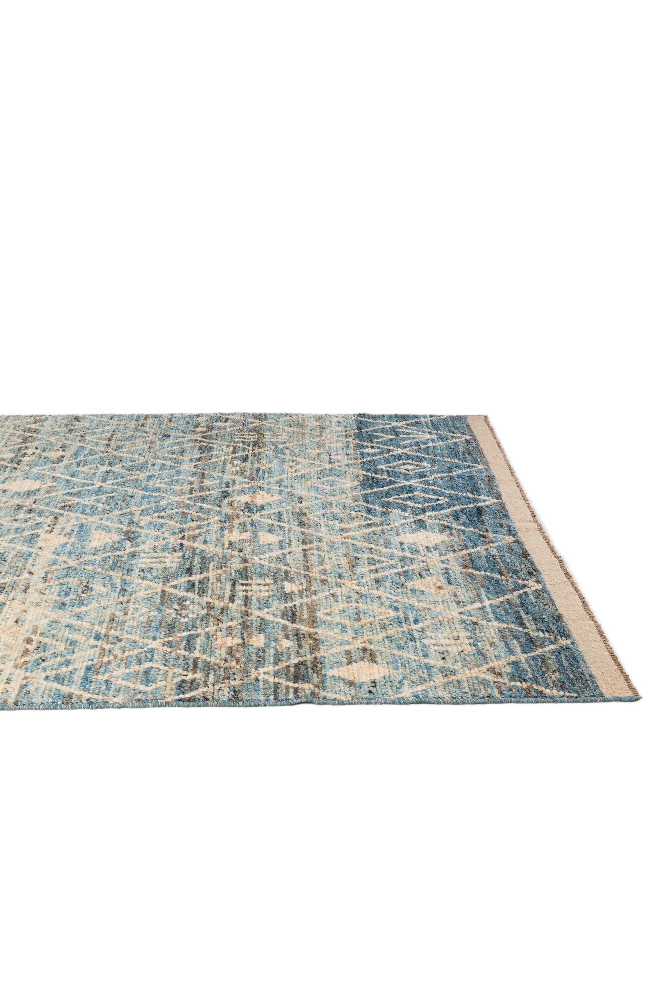 6' 6 x 9' 7 Hand Knotted Moroccan Wool Rug
