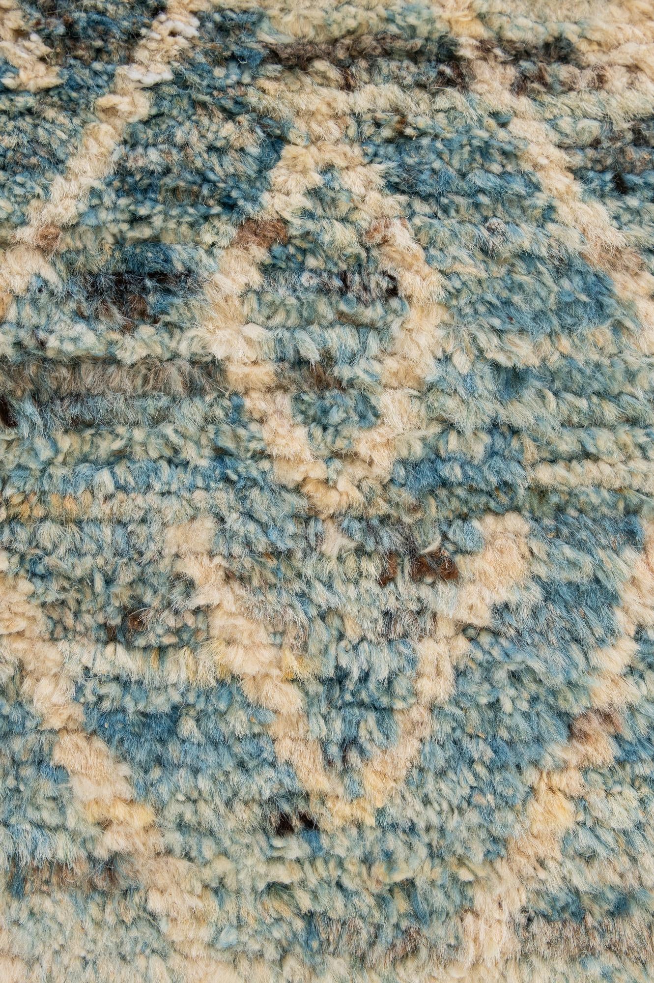 6' 6 x 9' 7 Hand Knotted Moroccan Wool Rug