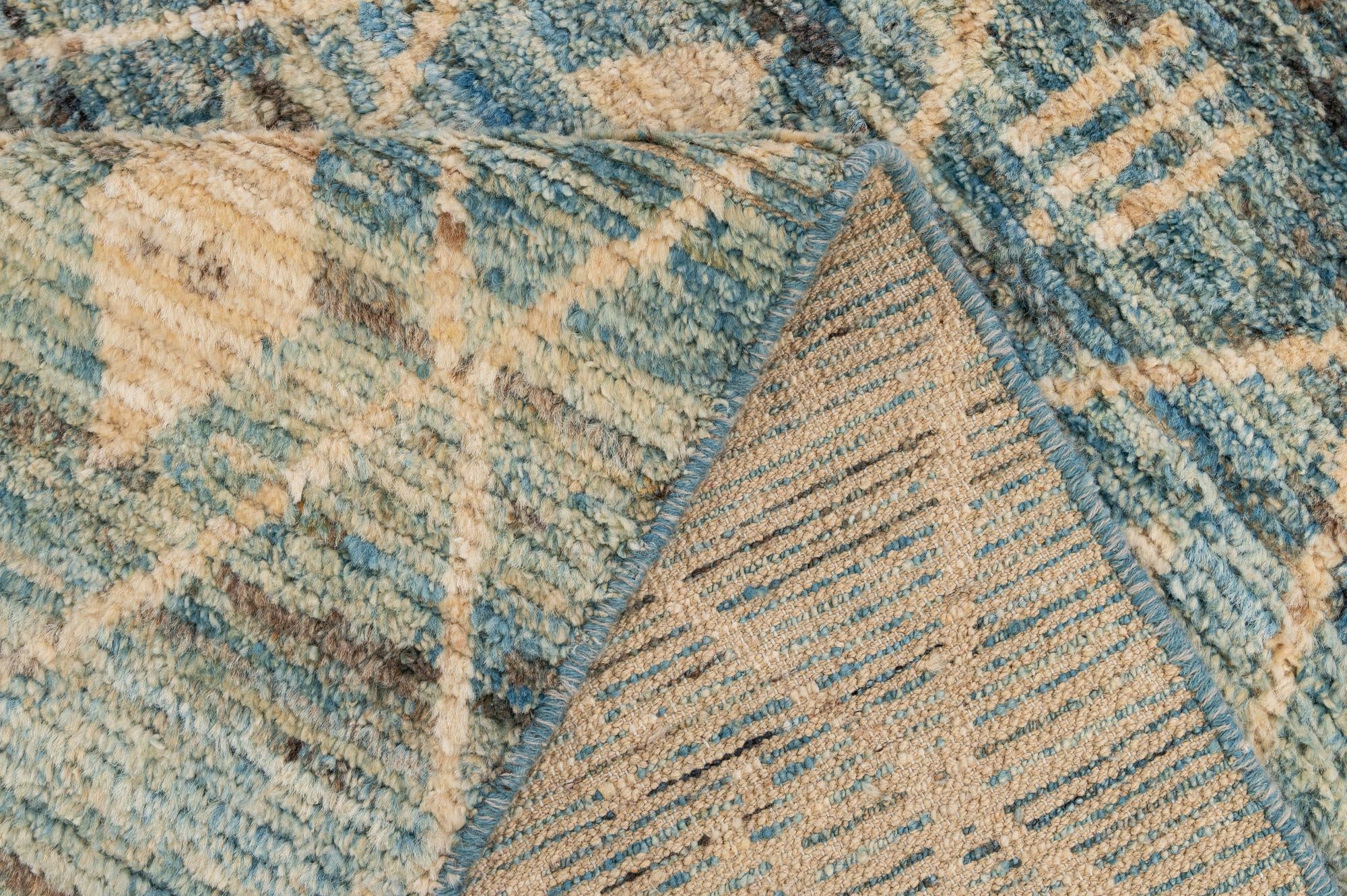 6' 6 x 9' 7 Hand Knotted Moroccan Wool Rug