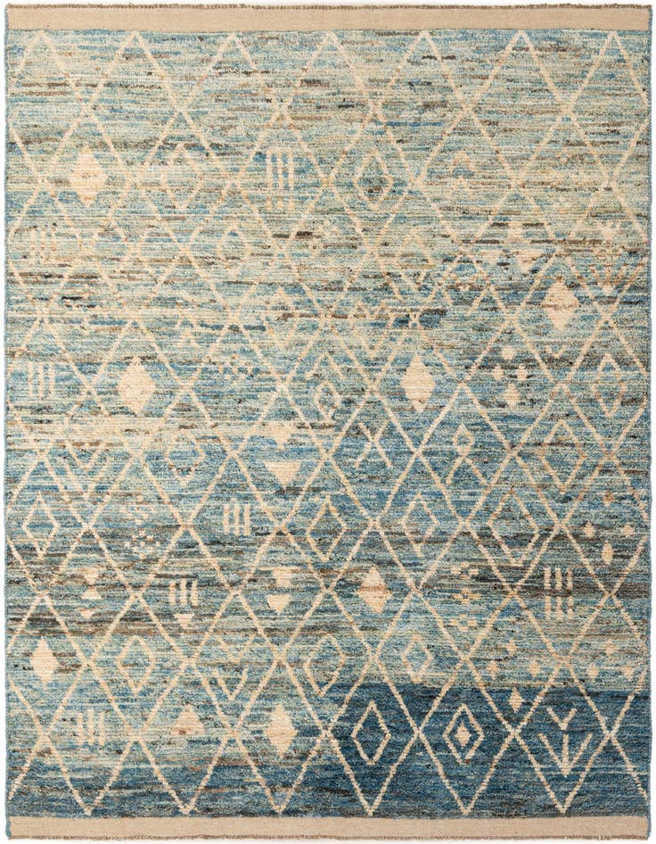 Detail image of 6' 6 x 9' 7 Hand Knotted Moroccan Wool Rug