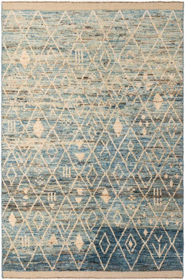 Detail image of 6' 6 x 9' 7 Hand Knotted Moroccan Wool Rug