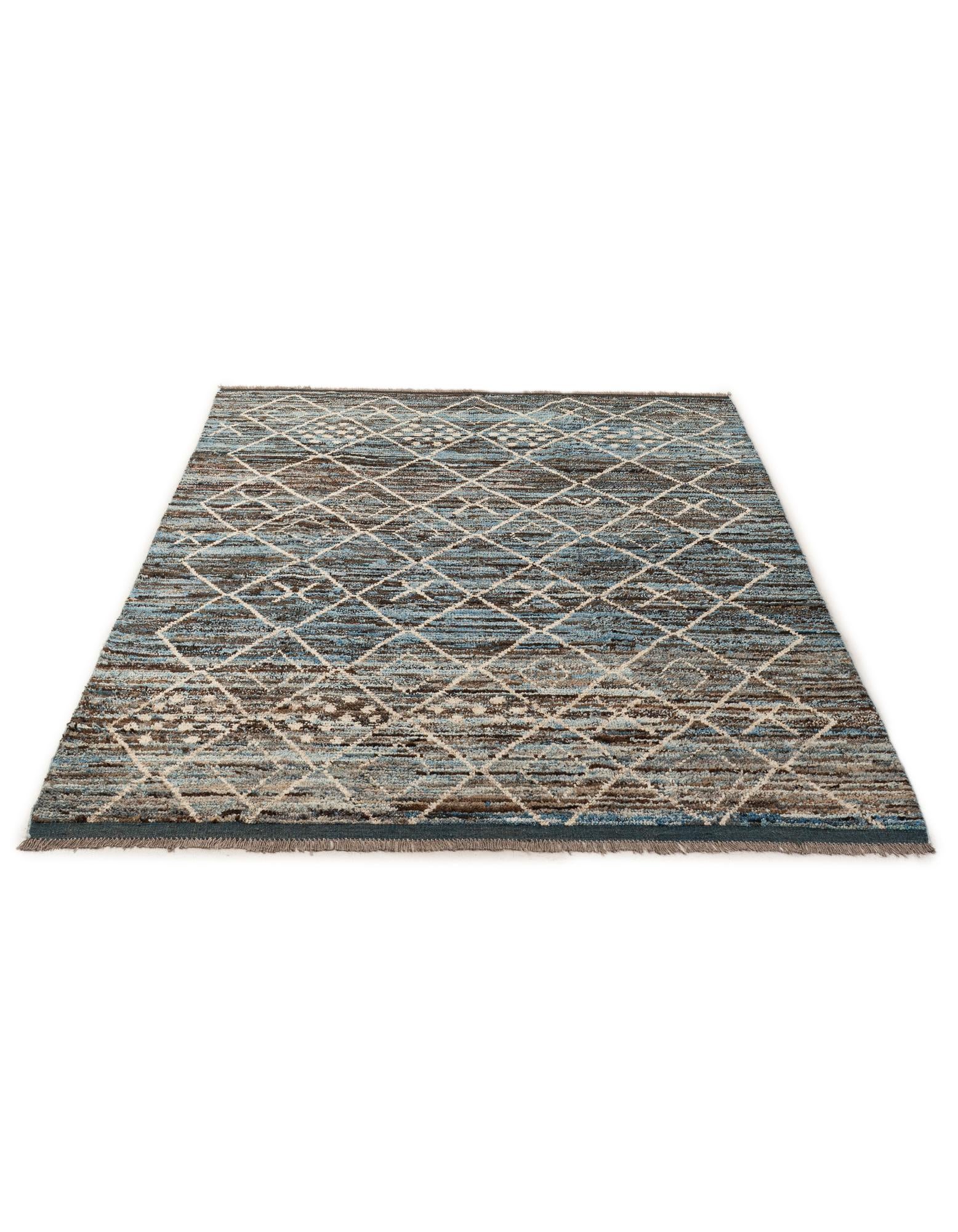6' 5 x 9' 11 Hand Knotted Moroccan Wool Rug