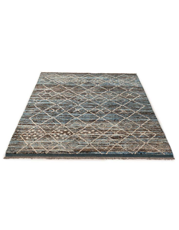 Detail image of 6' 5 x 9' 11  Hand Knotted Moroccan Wool Rug