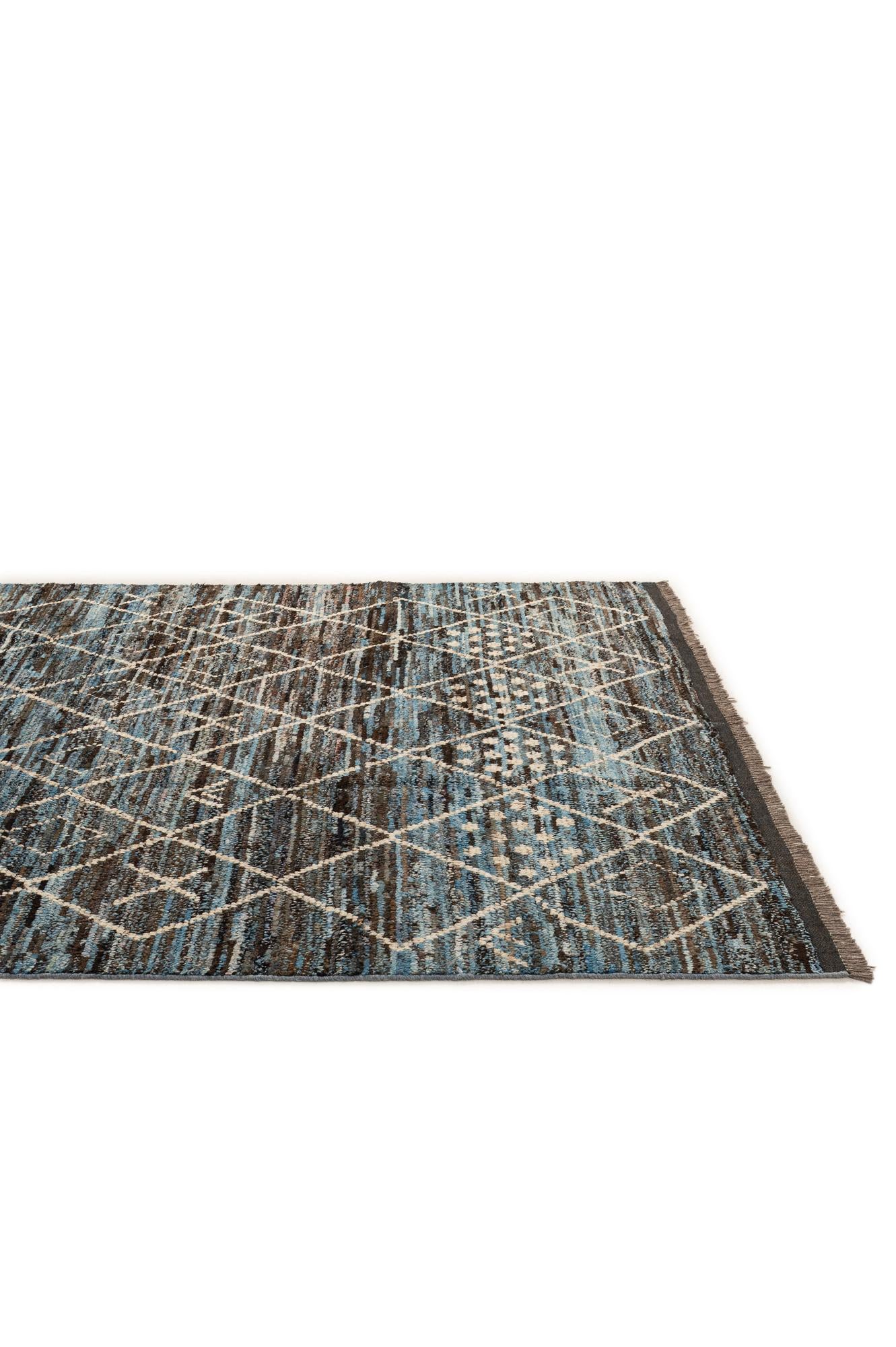 6' 5 x 9' 11 Hand Knotted Moroccan Wool Rug