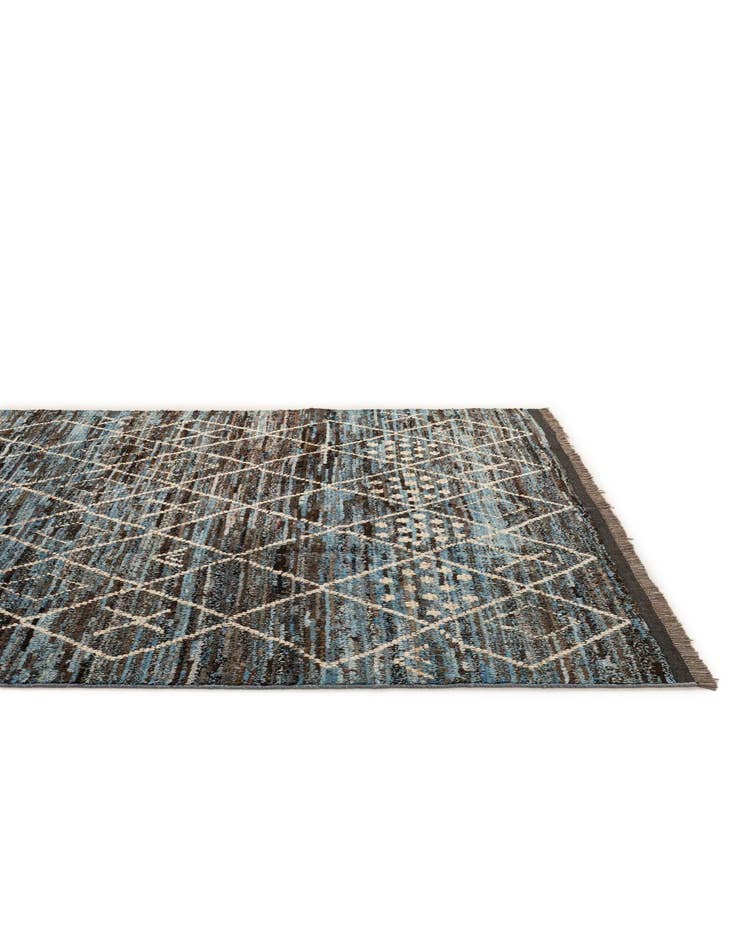 Detail image of 6' 5 x 9' 11  Hand Knotted Moroccan Wool Rug