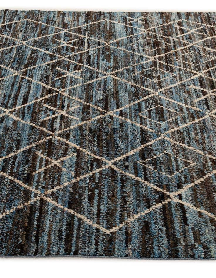 Detail image of 6' 5 x 9' 11  Hand Knotted Moroccan Wool Rug