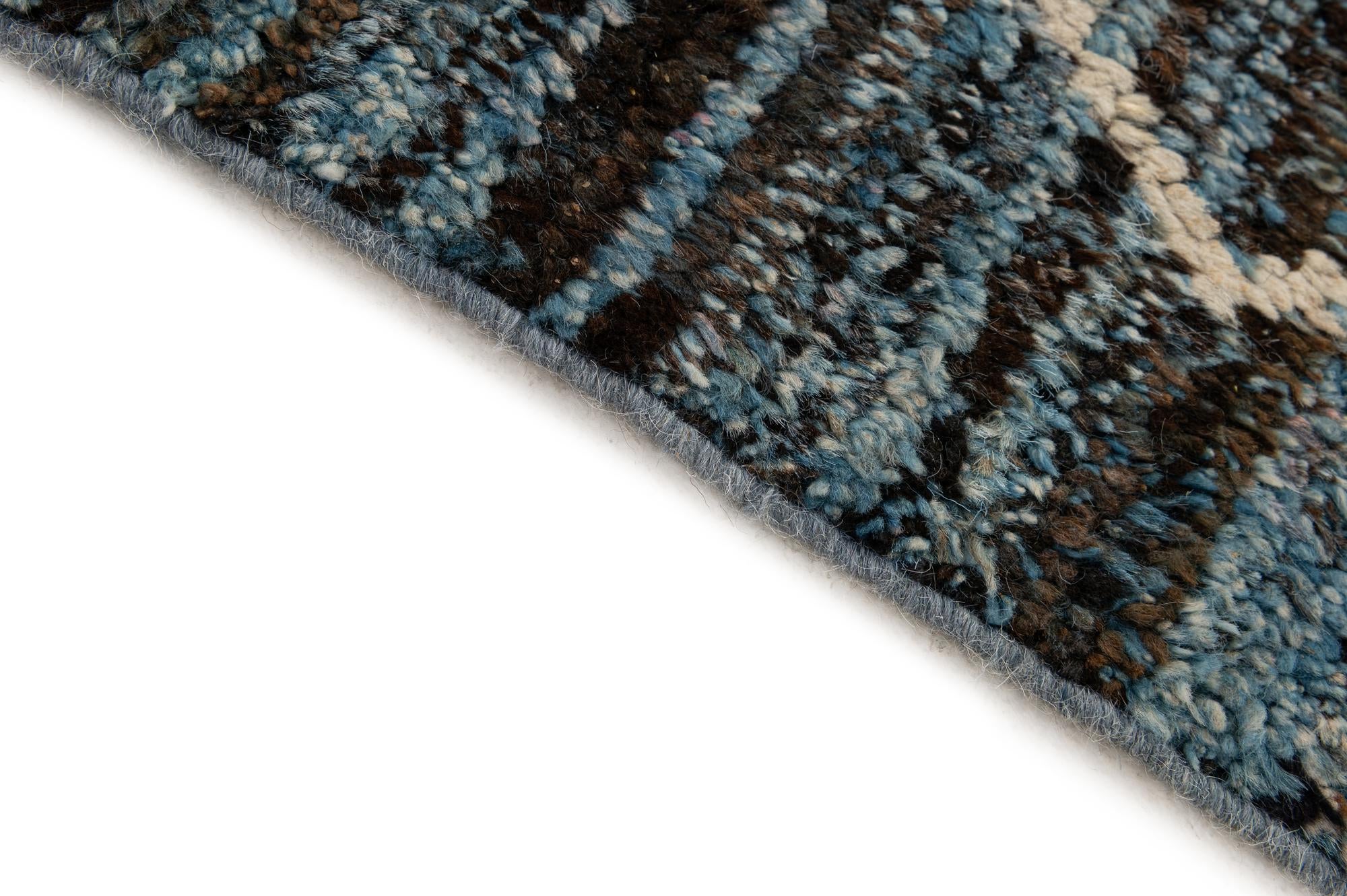 6' 5 x 9' 11 Hand Knotted Moroccan Wool Rug