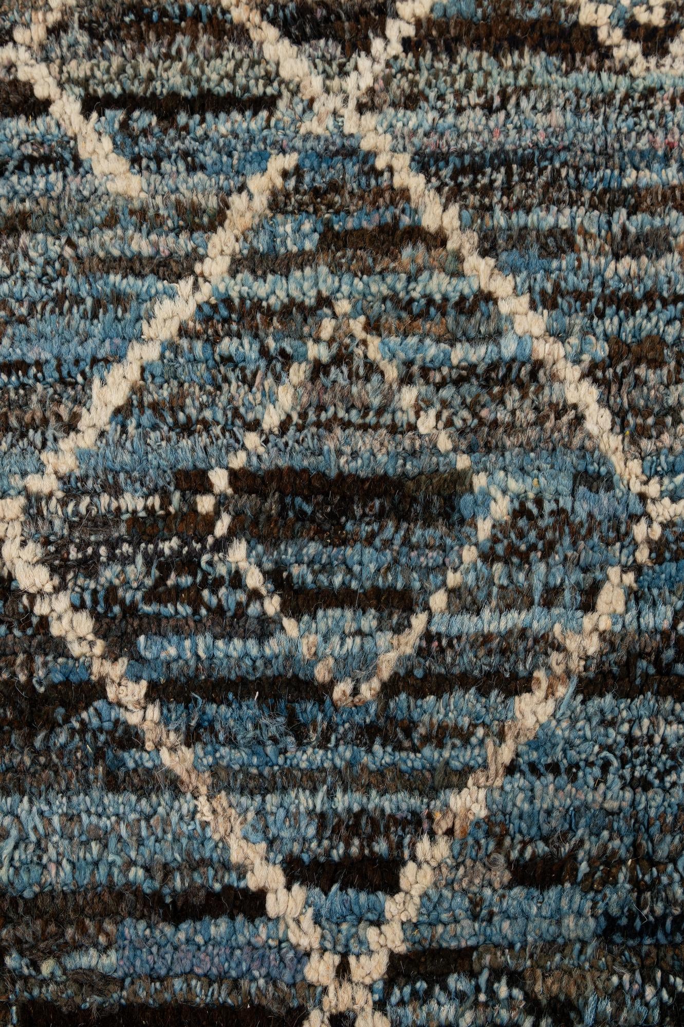 6' 5 x 9' 11 Hand Knotted Moroccan Wool Rug
