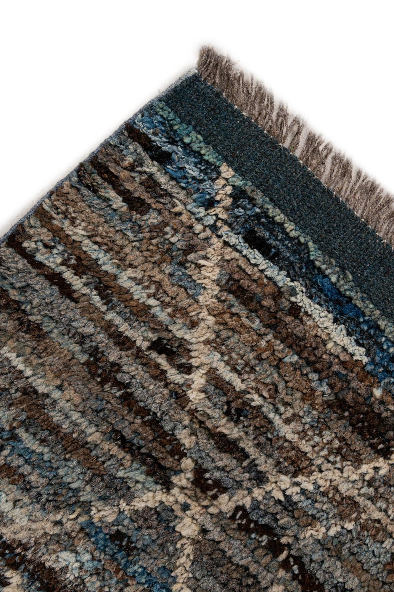 6' 5 x 9' 11 Hand Knotted Moroccan Wool Rug