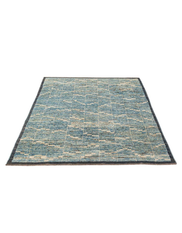 Detail image of 6' 7 x 9' 3 Hand Knotted Moroccan Wool Rug