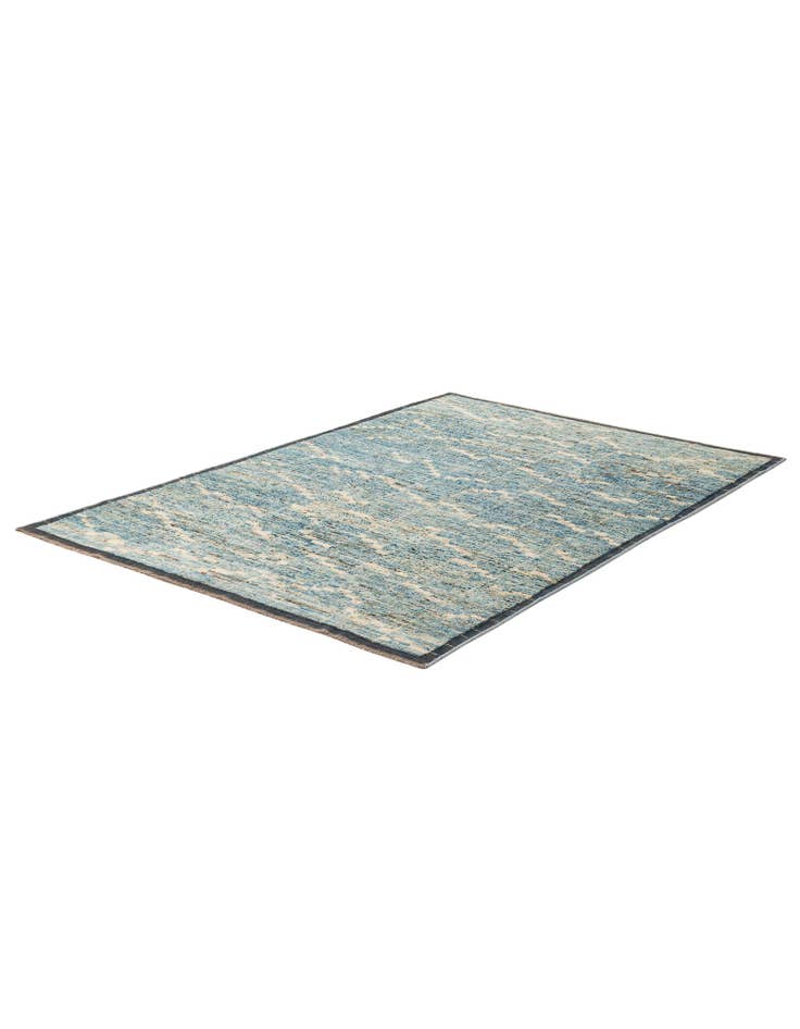 Detail image of 6' 7 x 9' 3 Hand Knotted Moroccan Wool Rug