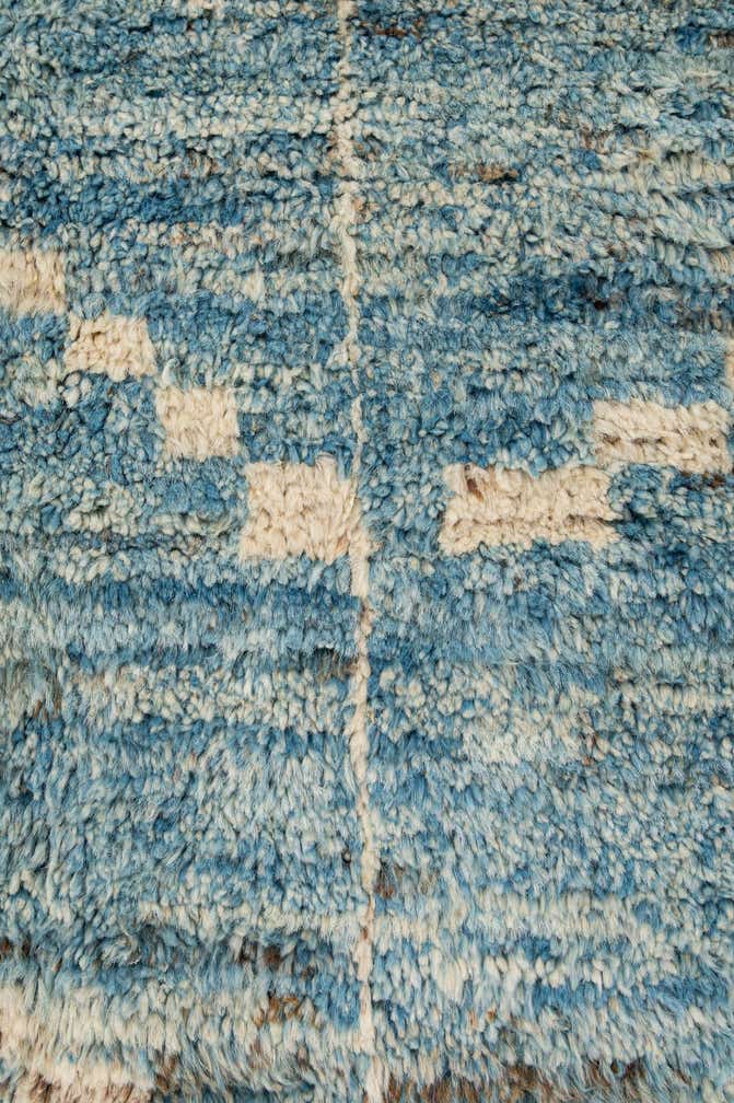 6' 7 x 9' 3 Hand Knotted Moroccan Wool Rug