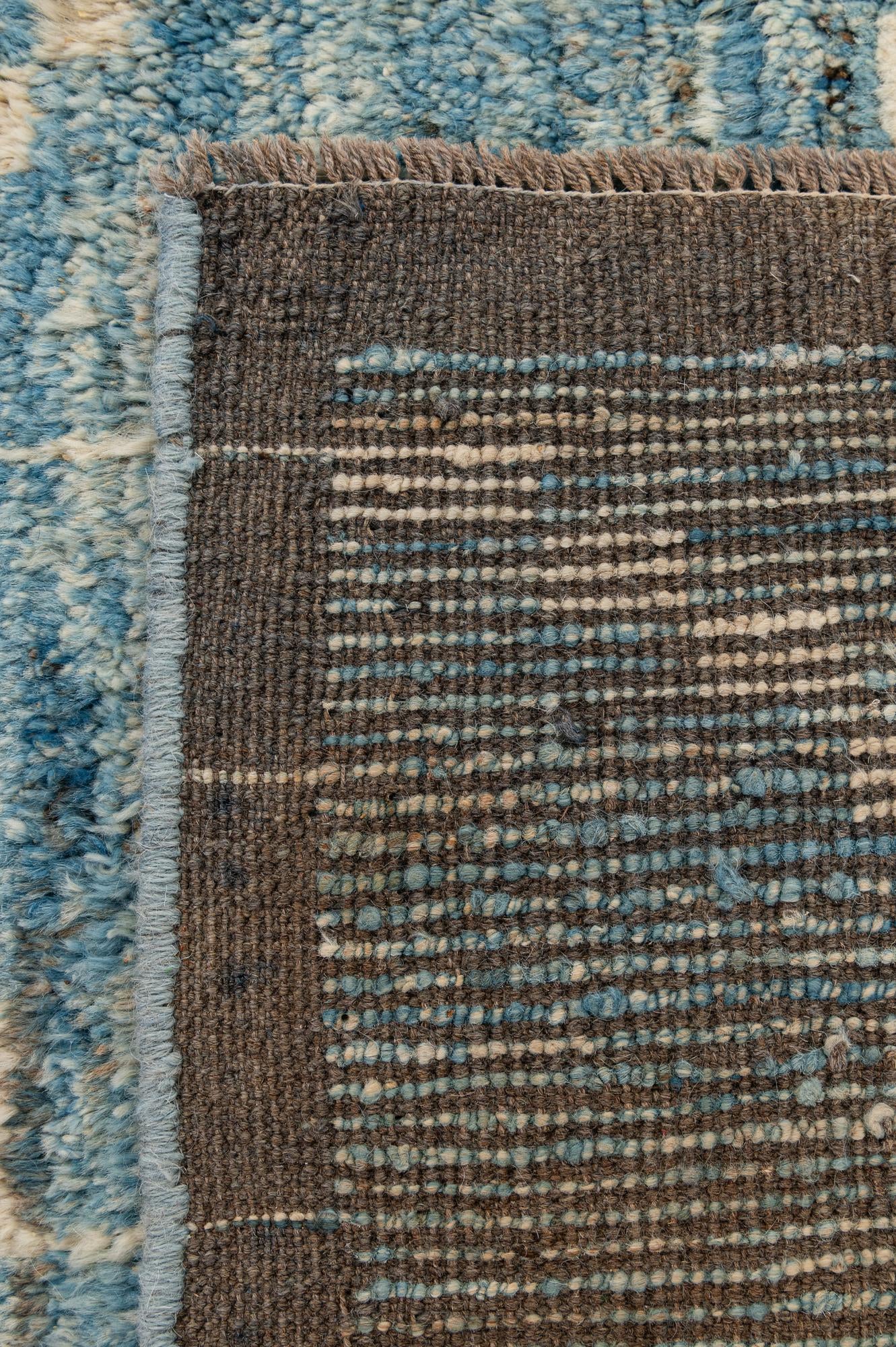 6' 7 x 9' 3 Hand Knotted Moroccan Wool Rug