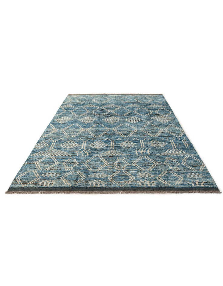 Detail image of 6' 5 x 10' Hand Knotted Moroccan Wool Rug