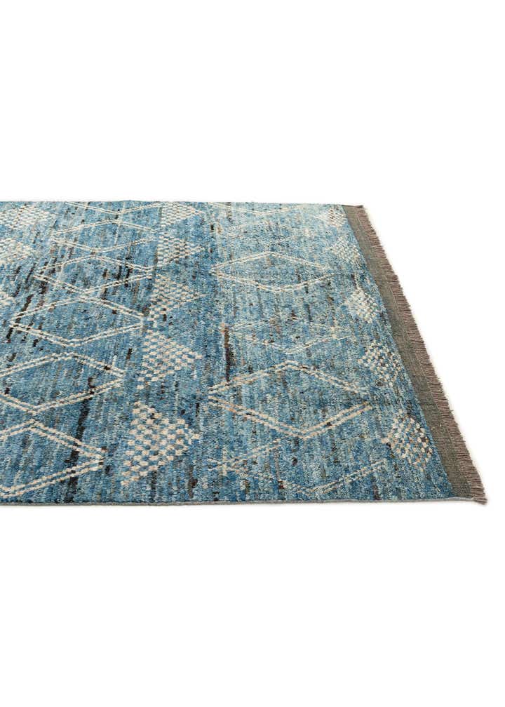 6' 5 x 10' Hand Knotted Moroccan Wool Rug