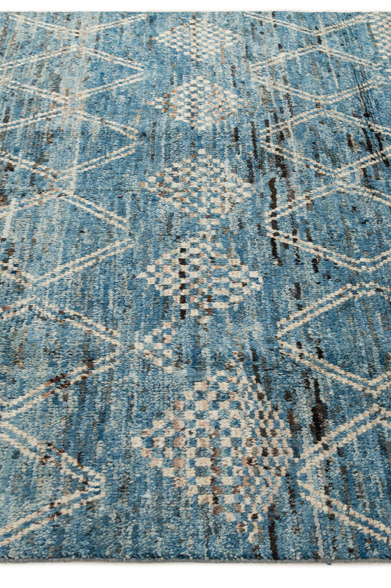 6' 5 x 10' Hand Knotted Moroccan Wool Rug