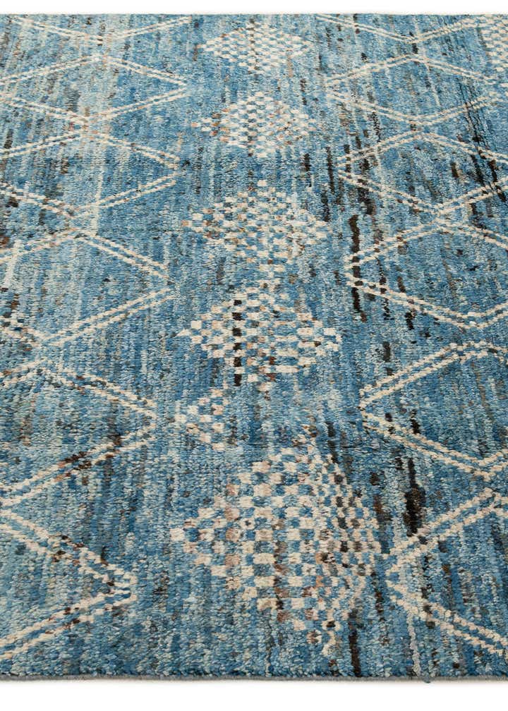 6' 5 x 10' Hand Knotted Moroccan Wool Rug