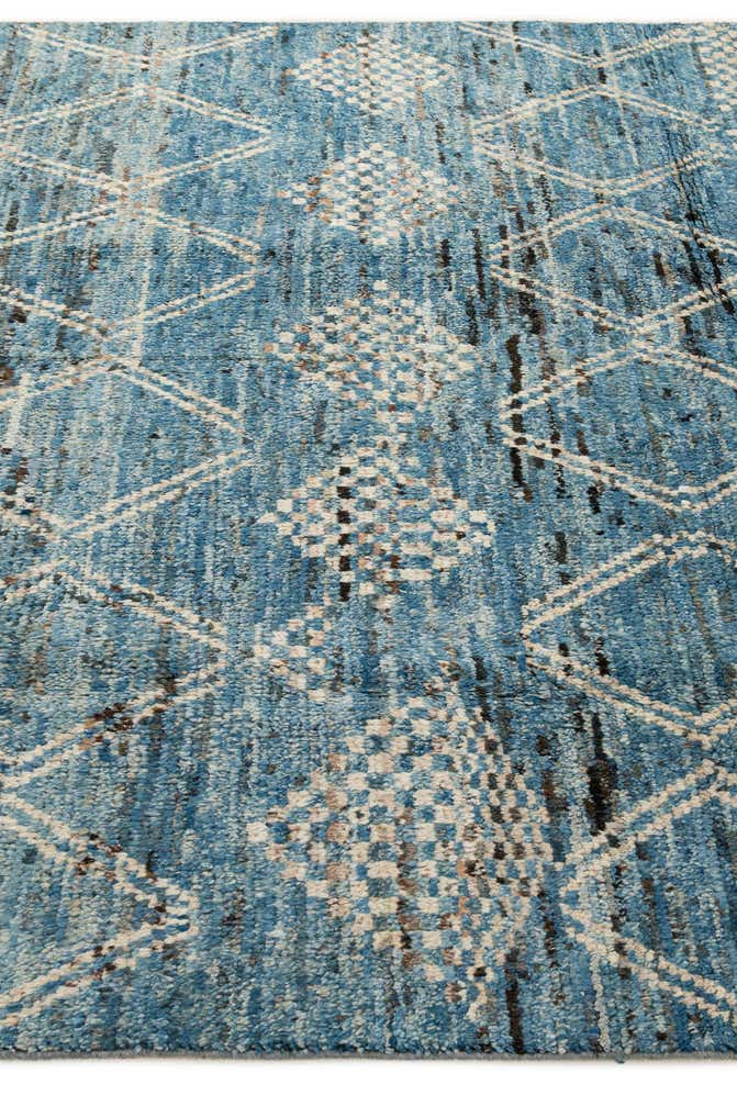 6' 5 x 10' Hand Knotted Moroccan Wool Rug