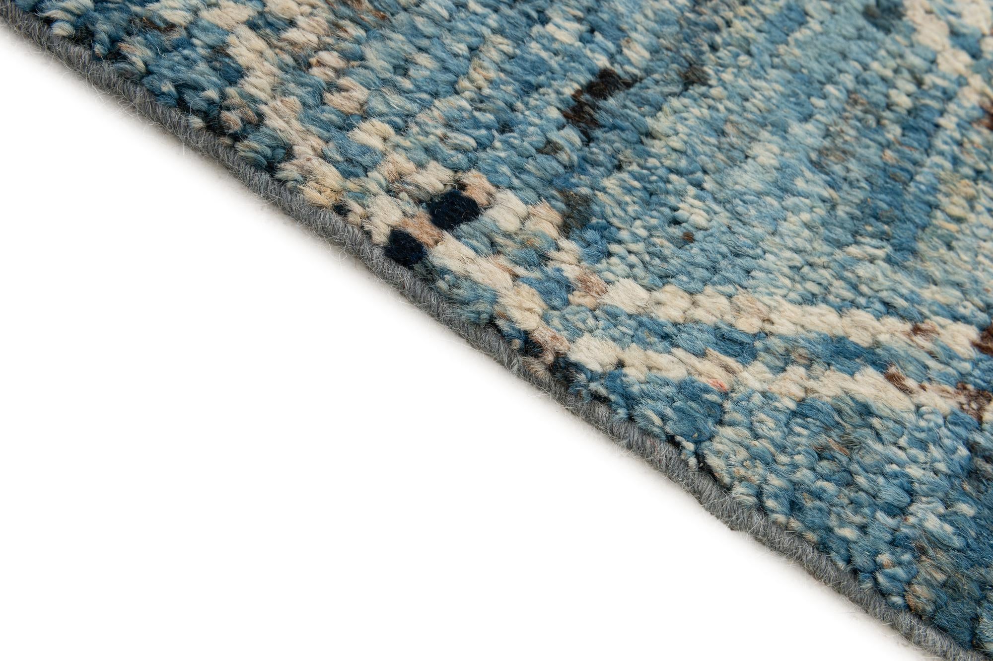 6' 5 x 10' Hand Knotted Moroccan Wool Rug