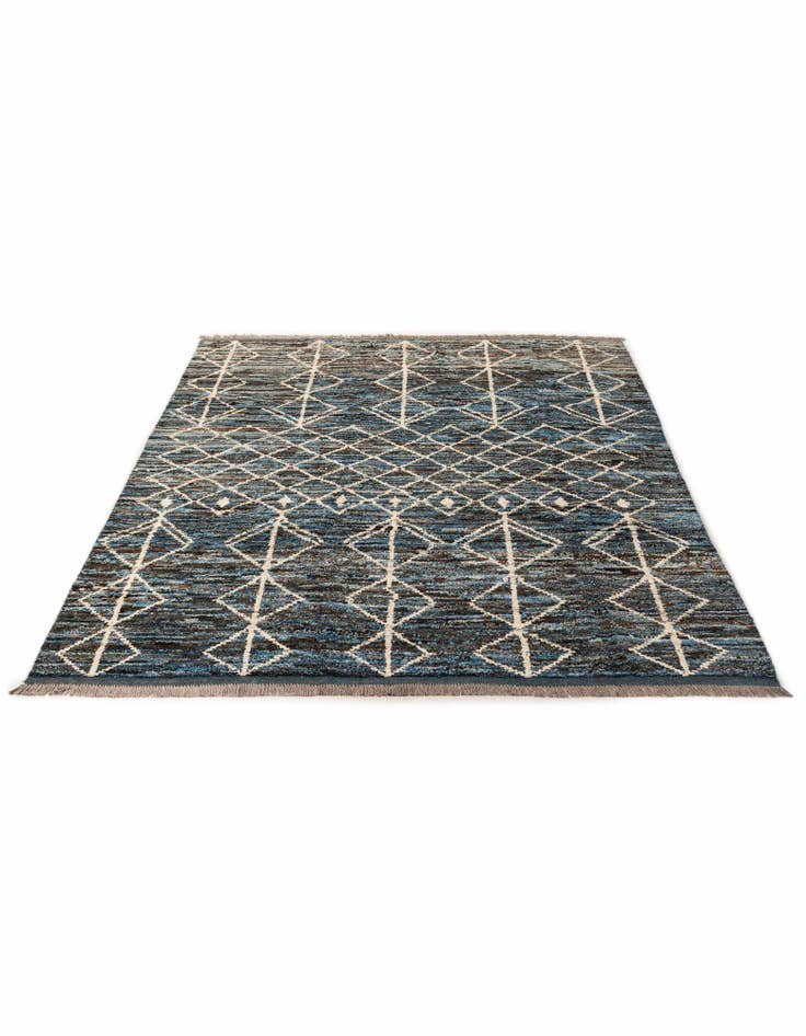 Detail image of 6' 6 x 9' 5 Hand Knotted Moroccan Wool Rug